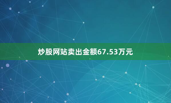 炒股网站卖出金额67.53万元